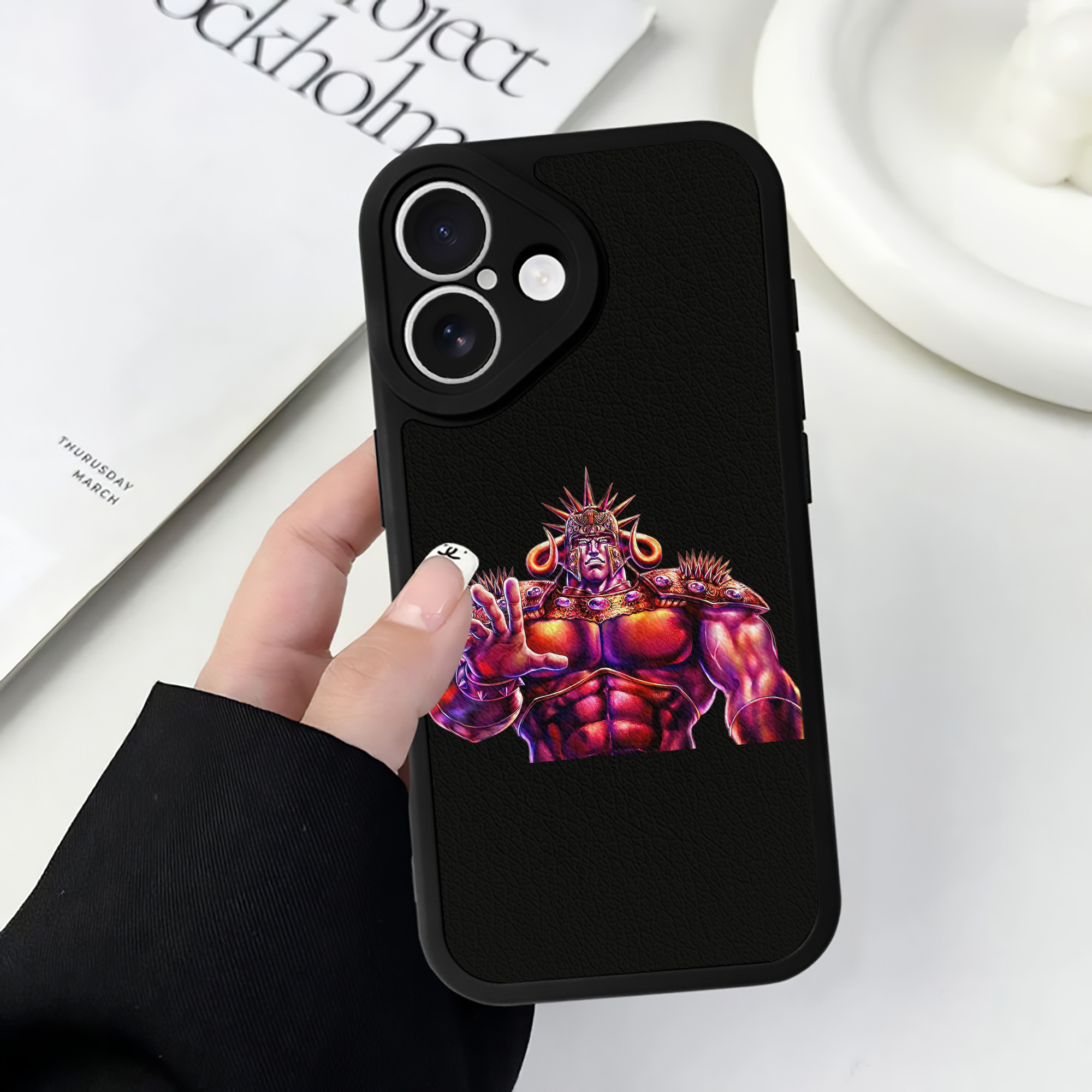 北斗の拳 Fist of the North Star 【iPhone 16シリーズ対応】シリコンスマホケース（レザー調） 材質：シリコン